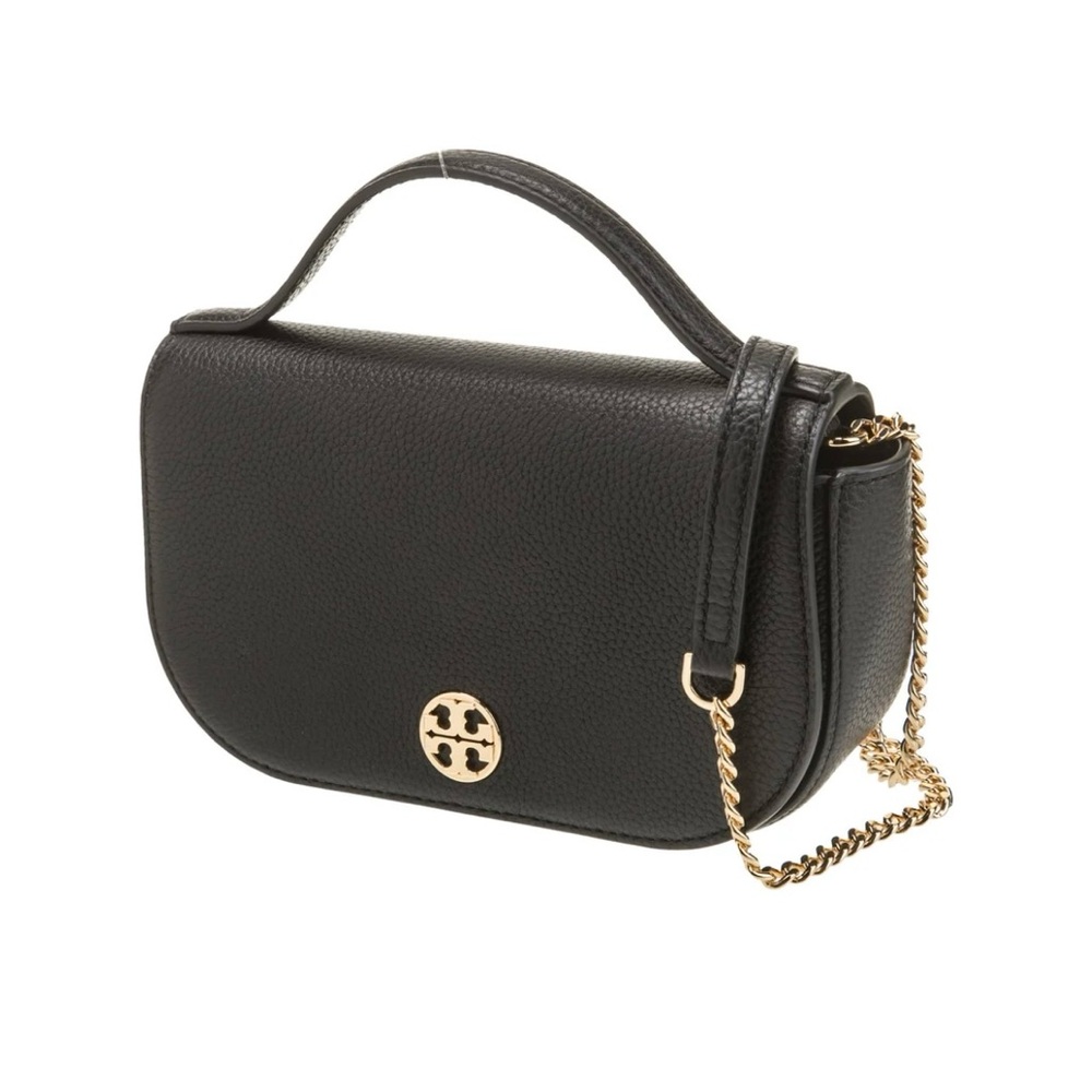 NWT Tory Burch Chelsea Pebbled Leather Crossbody Bag - Black